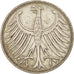 Coin, GERMANY - FEDERAL REPUBLIC, 5 Mark, 1966, Hambourg, AU(50-53), Silver