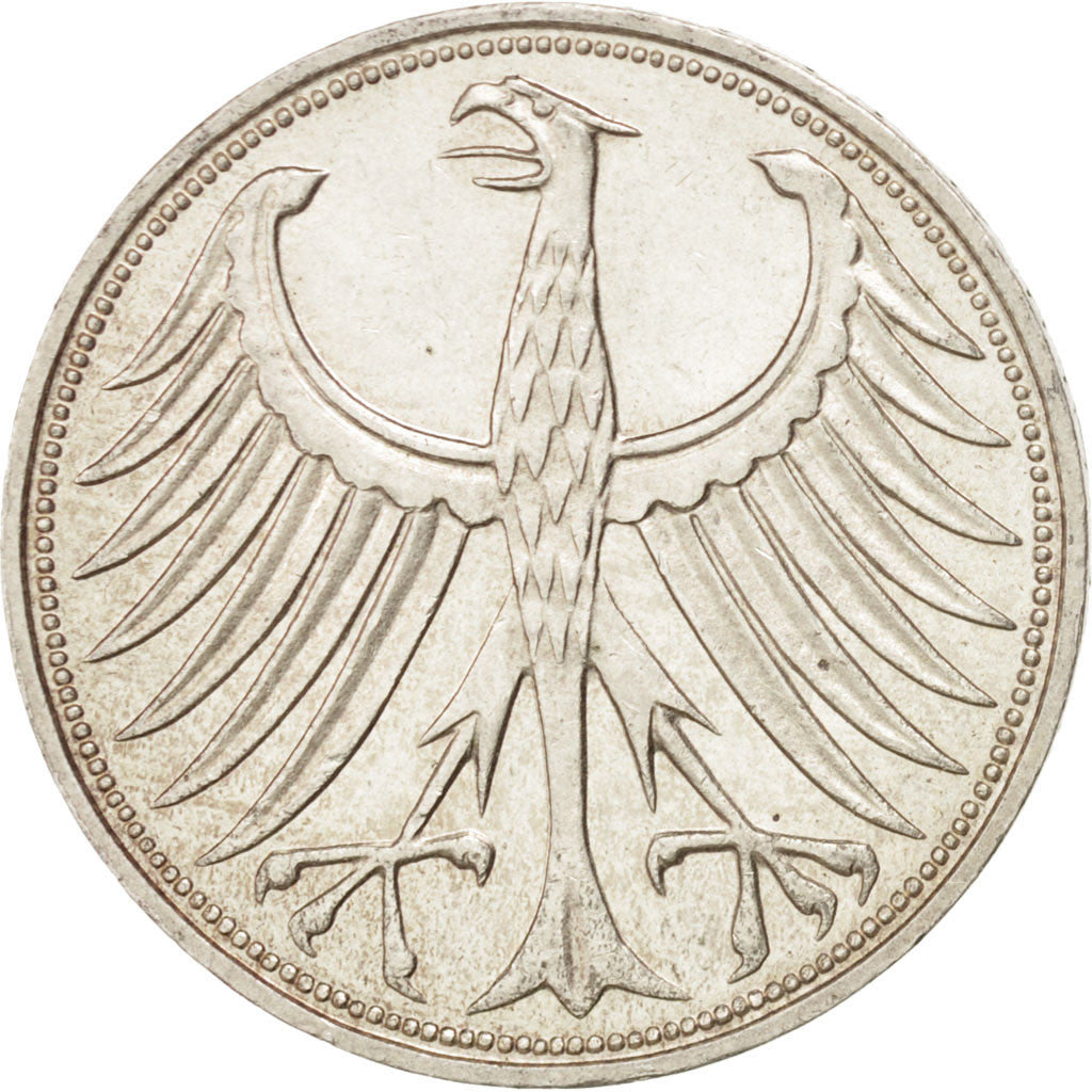 Coin, GERMANY - FEDERAL REPUBLIC, 5 Mark, 1967, Hambourg, MS(60-62), Silver