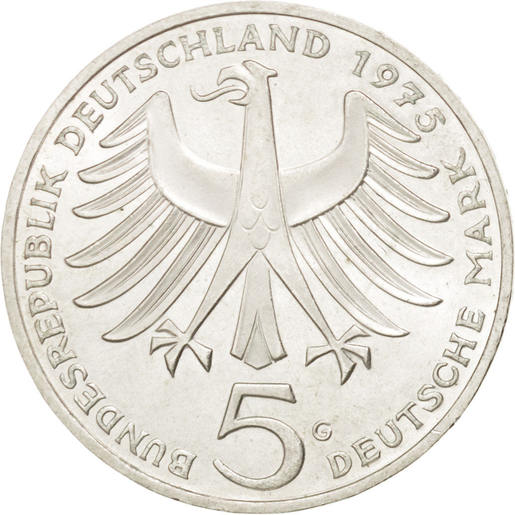 Münze, Bundesrepublik Deutschland, 5 Mark, 1975, Karlsruhe, Germany, UNZ