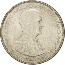 HUNGARY, 5 Pengo, 1930, Budapest, KM #512.1, AU(50-53), Silver, 36, 25.05