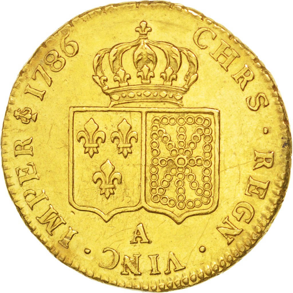 Louis XVI, Double louis d'or à la tête nue, 1786 A, Paris, Gadoury 363