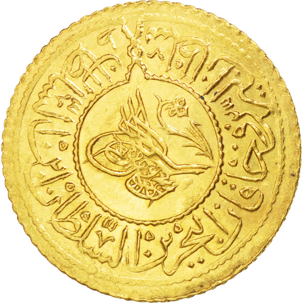 TURKEY, Rumi Altin, 1820, Qustantiniyah, KM #616, AU(55-58), Gold, 23, 2.43