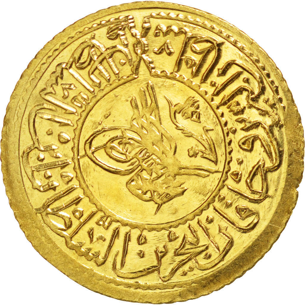TURKEY, Rumi Altin, 1822, Qustantiniyah, KM #616, AU(55-58), Gold, 23, 2.45