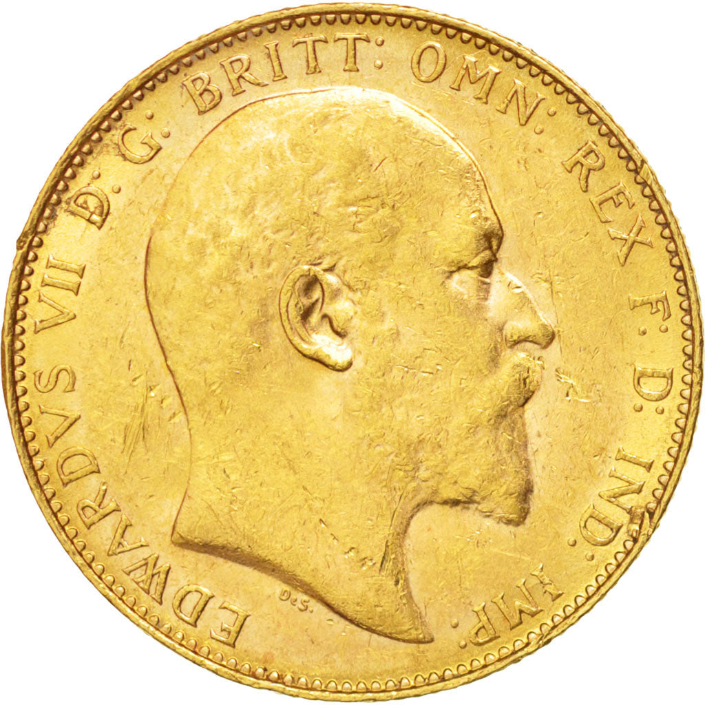 AUSTRALIA, Sovereign, 1908, Perth, KM #15, AU(50-53), Gold, 21, 8.01