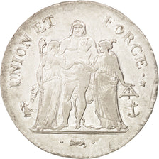 Francia, Union et Force, 5 Francs, 1800, Nantes, BB, Argento, KM:639.9, Gadou...