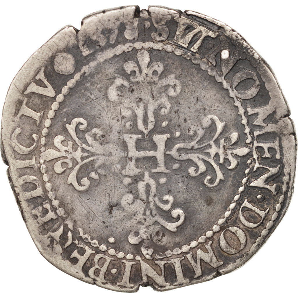Monnaie, France, Franc au Col Plat, 1578, Rouen, B+, Argent, Sombart:4714