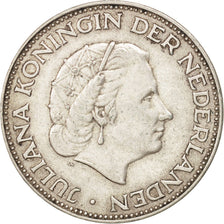 Coin, Netherlands, Juliana, 2-1/2 Gulden, 1960, AU(50-53), Silver, KM:185
