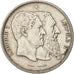 Belgio, 5 Francs, 1880, BB, Argento, KM:8