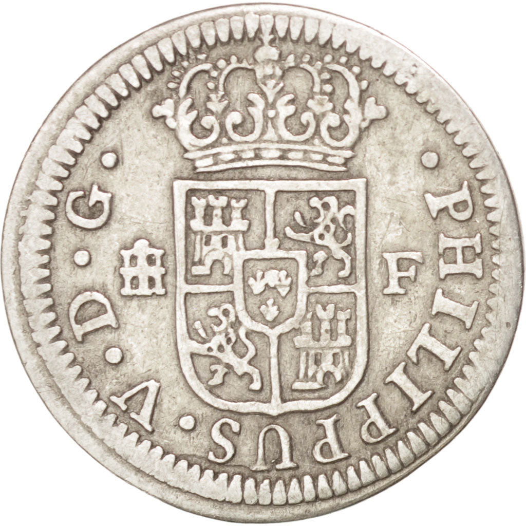 SPAIN, 1/2 Real, 1726, Segovia, KM #333.2, VF(30-35), Silver, 1.32