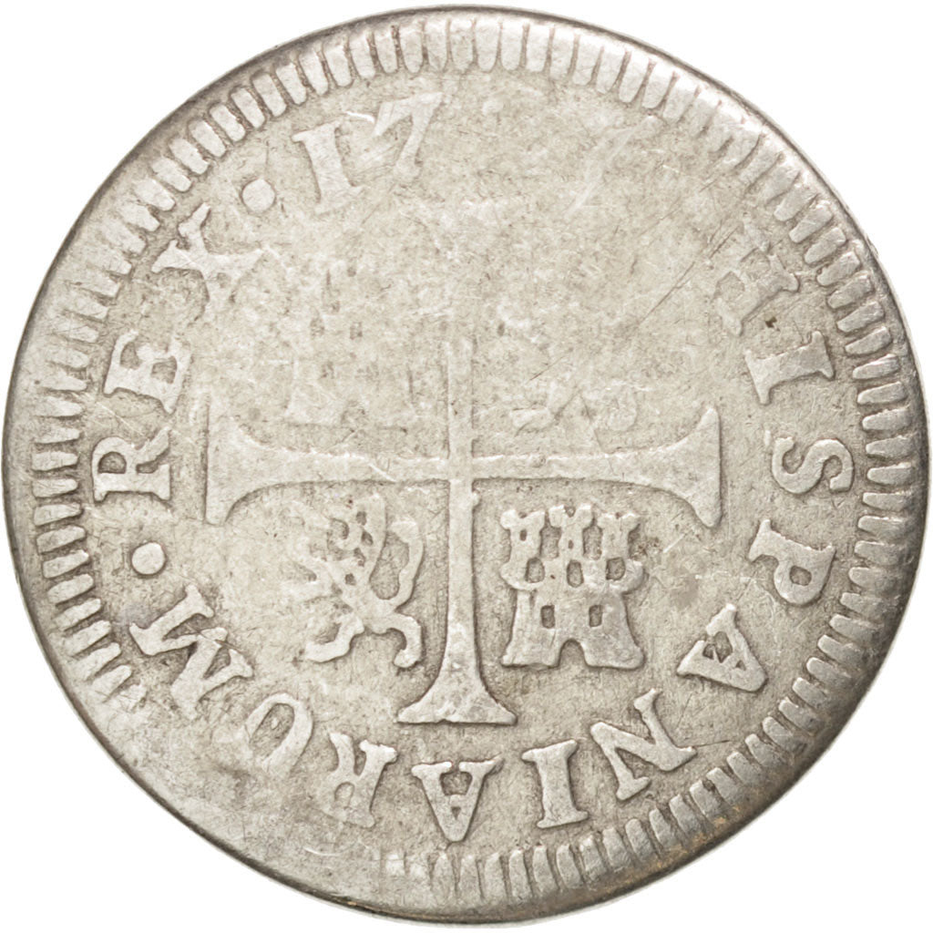 SPAIN, 1/2 Real, 1726, Segovia, KM #333.2, VF(30-35), Silver, 1.32