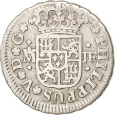 SPAIN, 1/2 Real, 1735, Madrid, KM #350.1, EF(40-45), Silver, 1.35