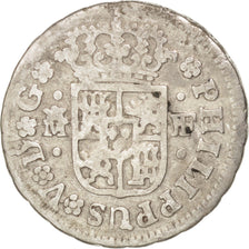 SPAIN, 1/2 Real, 1738, Madrid, KM #350.1, EF(40-45), Silver, 1.38