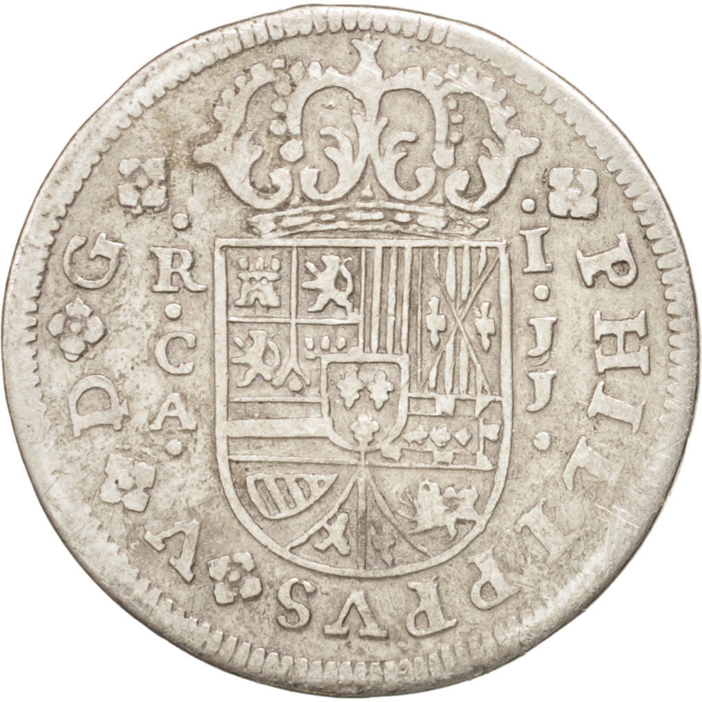 SPAIN, Real, 1719, Cuenca, KM #306.1, EF(40-45), Silver, 2.81