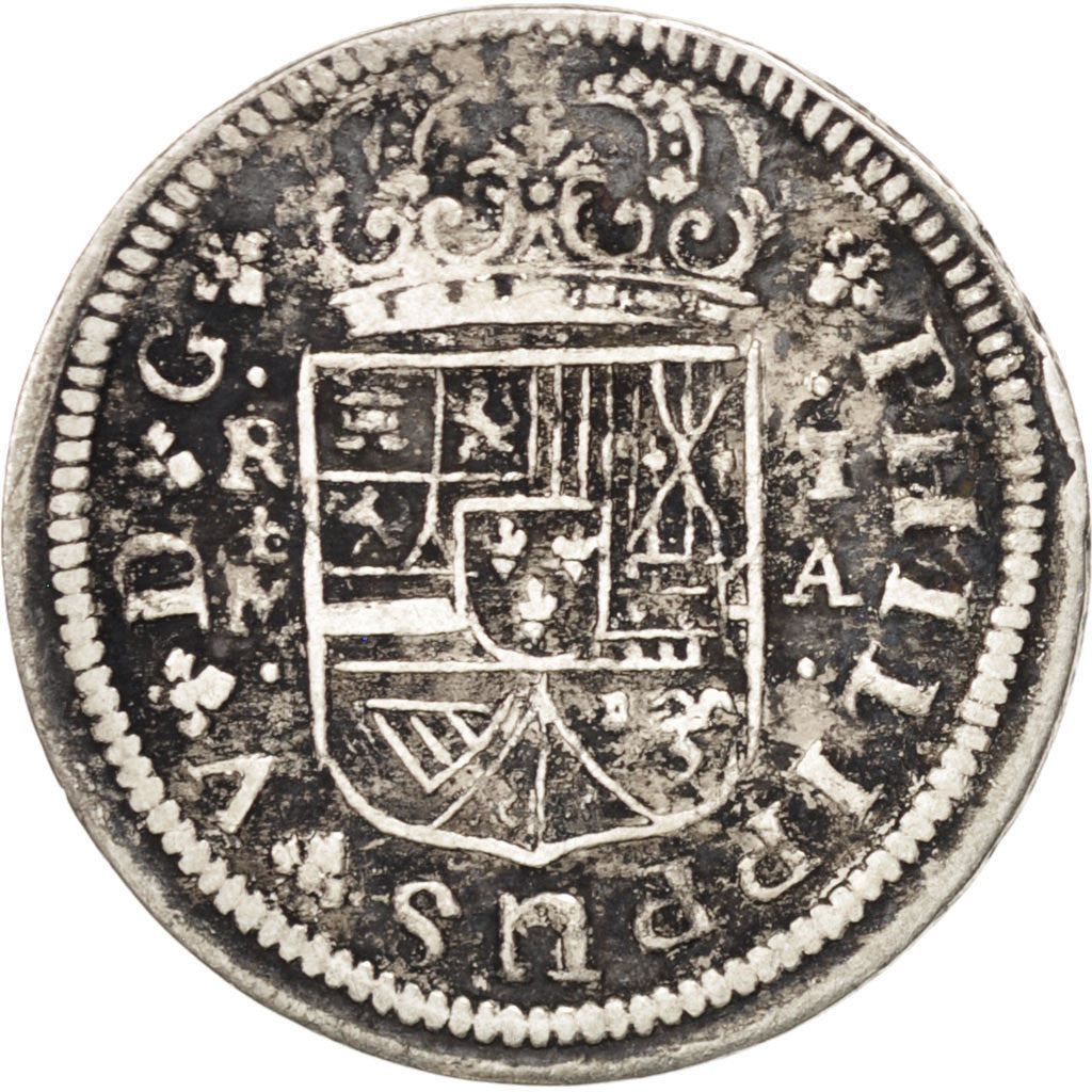 SPAIN, Real, 1721, Madrid, KM #298, EF(40-45), Silver, 2.63