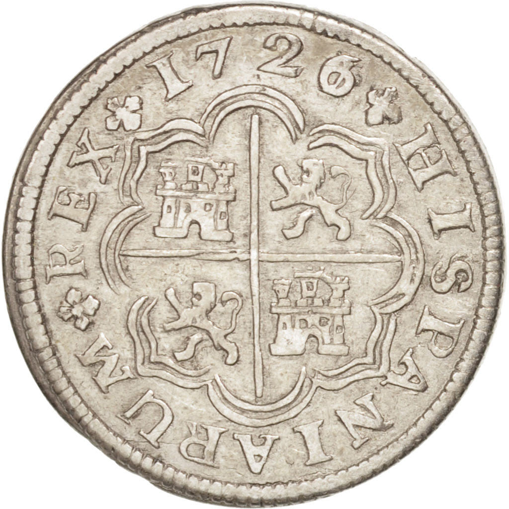 Coin, Spain, Philip V, Real, 1726, Madrid, AU(50-53), Silver, KM:298