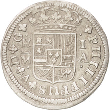 SPAIN, Real, 1726, Madrid, KM #298, EF(40-45), Silver, 2.74
