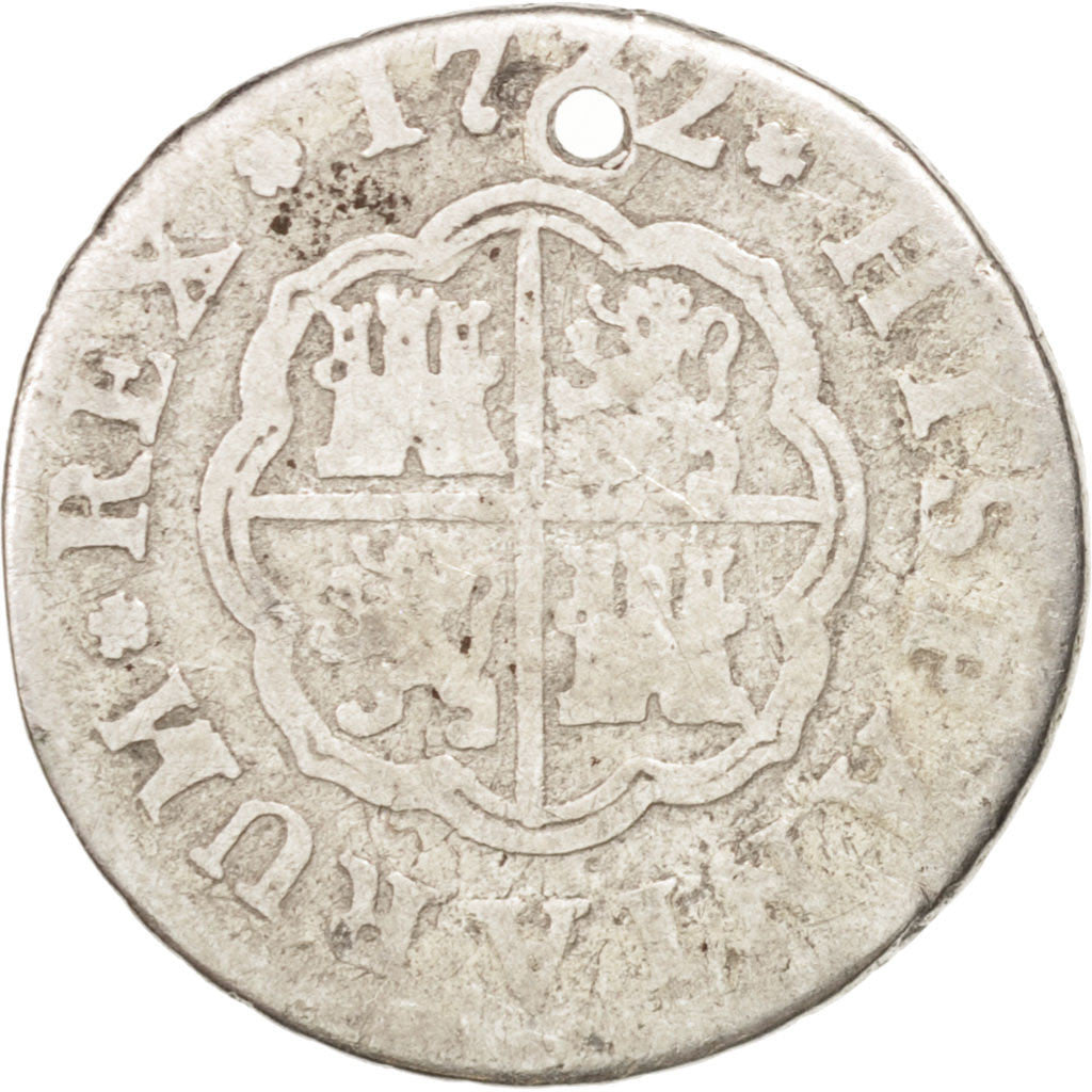 SPAIN, Real, 1732, Madrid, KM #298, VF(30-35), Silver, 2.64