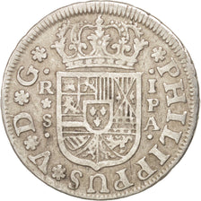 SPAIN, Real, 1736, Seville, KM #354, EF(40-45), Silver, 2.76