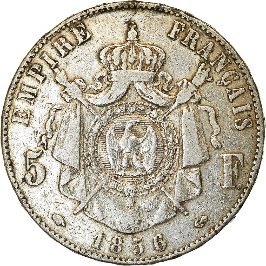 Coin, France, Napoleon III, Napoléon III, 5 Francs, 1856, Paris, VF(20-25)