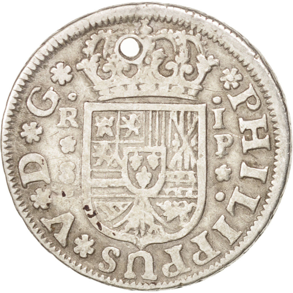 SPAIN, Real, 1737, Seville, KM #354, EF(40-45), Silver, 2.77