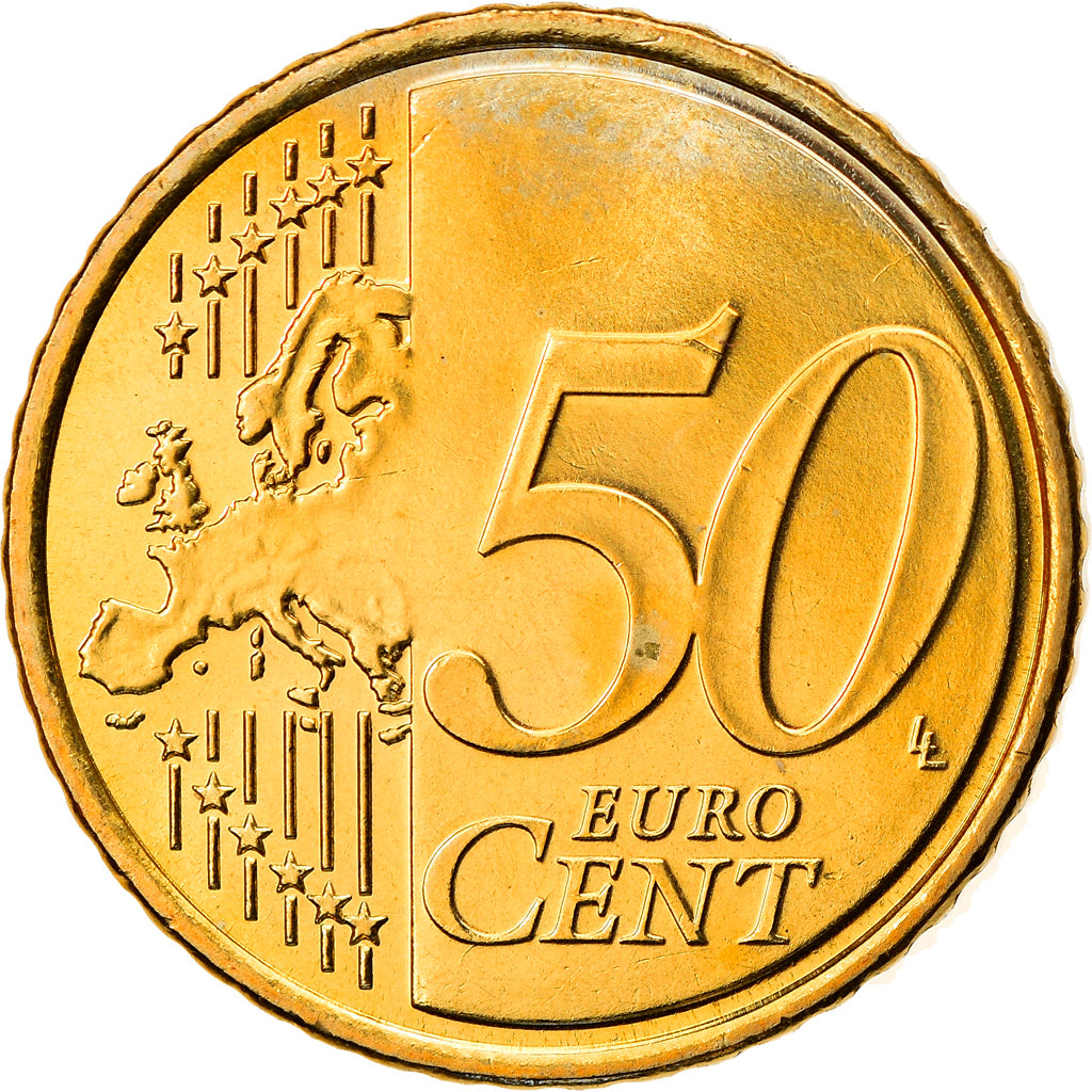 Slovenia, 50 Euro Cent, 2007, MS(60-62), Brass, KM:73