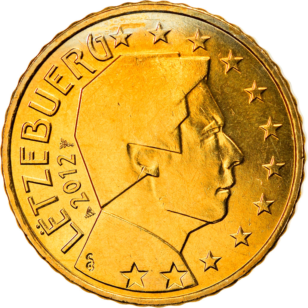 Luxemburgo, 50 Euro Cent, 2012, SC+, Latón, KM:91