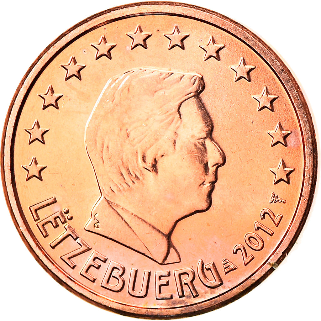 Luxemburg, Euro Cent, 2012, VZ+, Copper Plated Steel, KM:75