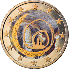 Slovenia, 2 Euro, Postojinska Jama, 2013, Colourized, MS(63), Bi-Metallic