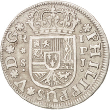 SPAIN, Real, 1738, Seville, KM #354, EF(40-45), Silver, 2.76