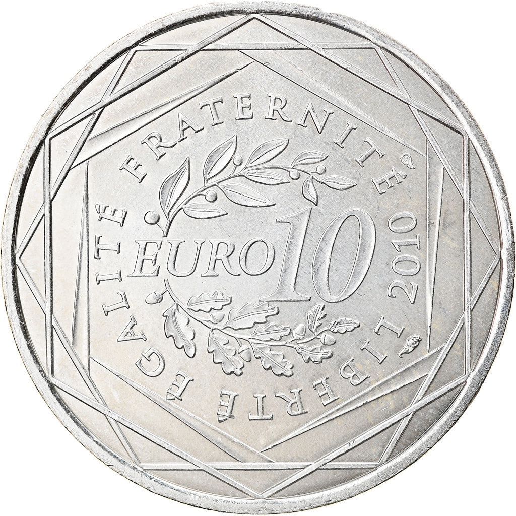 France, 10 Euro, Nord-Pas de Calais, 2010, Paris, MS(63), Silver, Gadoury:EU399