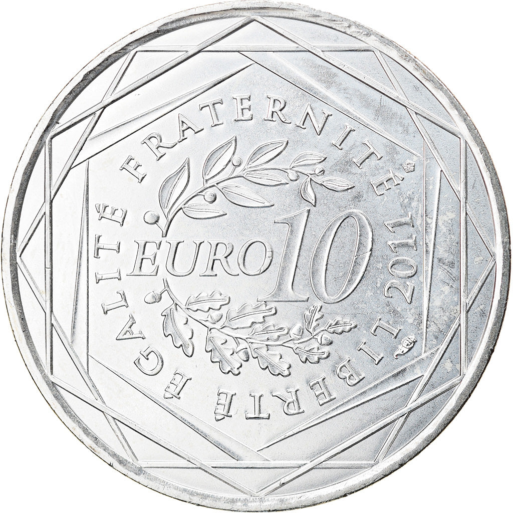 France, 10 Euro, 2011, Paris, MS(63), Silver, Gadoury:EU450, KM:1745