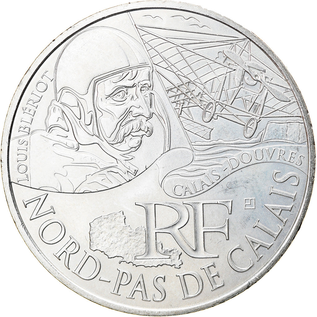 France, 10 Euro, Nord-Pas de Calais, 2012, Paris, MS(63), Silver, KM:1880