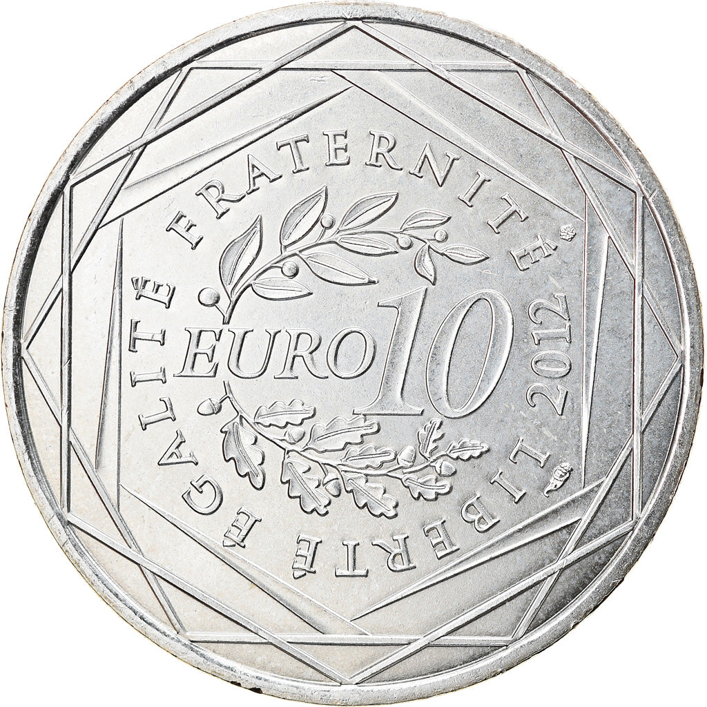 France, 10 Euro, Nord-Pas de Calais, 2012, Paris, MS(63), Silver, KM:1880