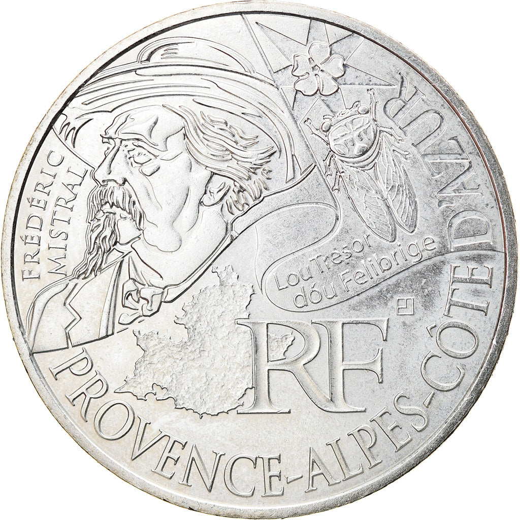 France, 10 Euro, 2012, Paris, MS(64), Silver, KM:1884