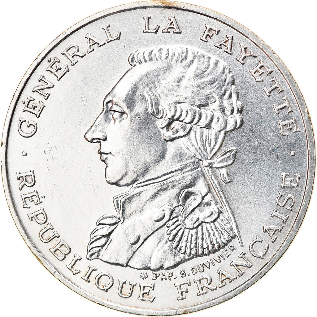 Coin, France, Lafayette, 100 Francs, 1987, Paris, MS(60-62), Silver, KM:962
