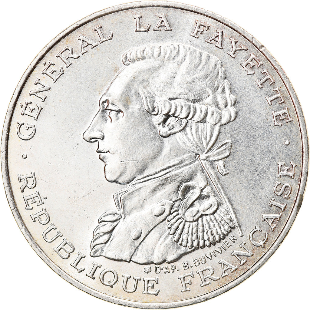 Coin, France, Lafayette, 100 Francs, 1987, Paris, AU(55-58), Silver, KM:962