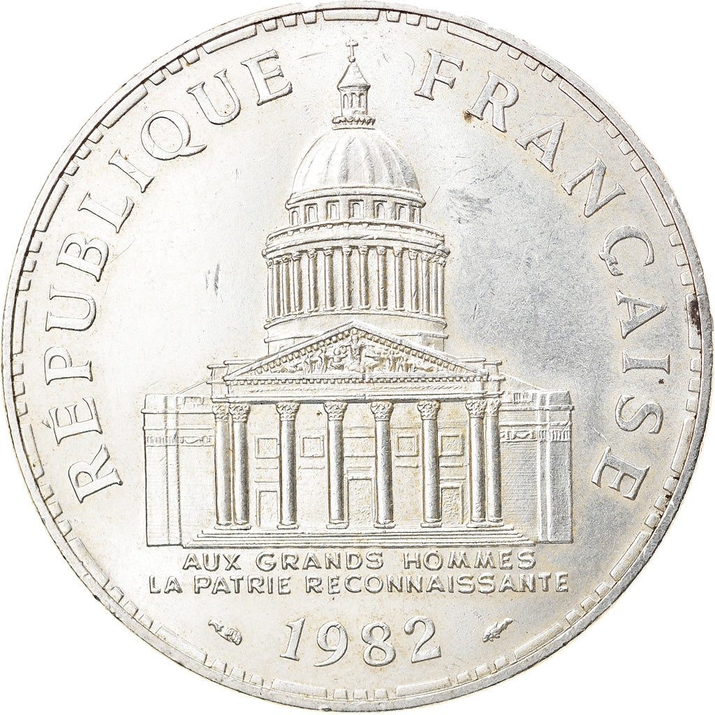 Coin, France, Panthéon, 100 Francs, 1982, Paris, AU(55-58), Silver, KM:951.1