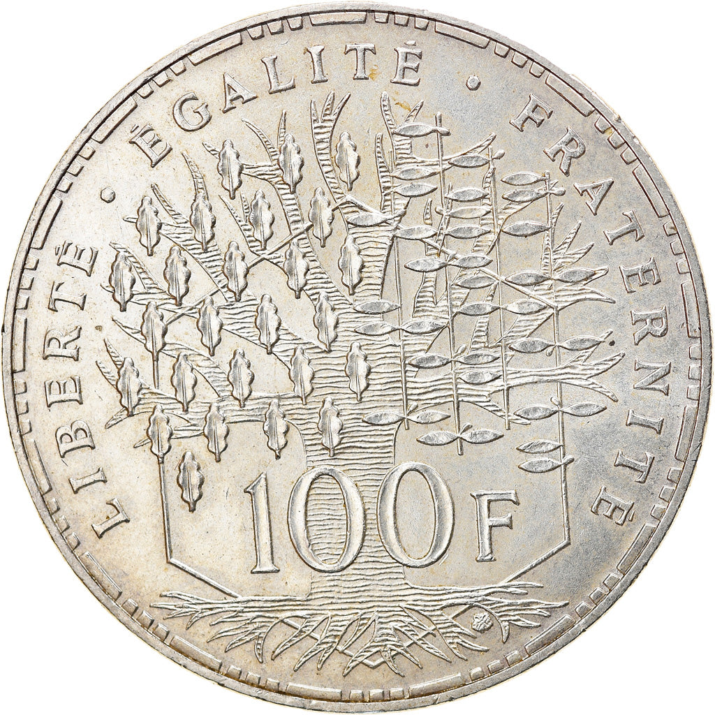 Coin, France, Panthéon, 100 Francs, 1982, Paris, AU(55-58), Silver, KM:951.1