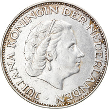 Coin, Netherlands, Juliana, 2-1/2 Gulden, 1961, EF(40-45), Silver, KM:185