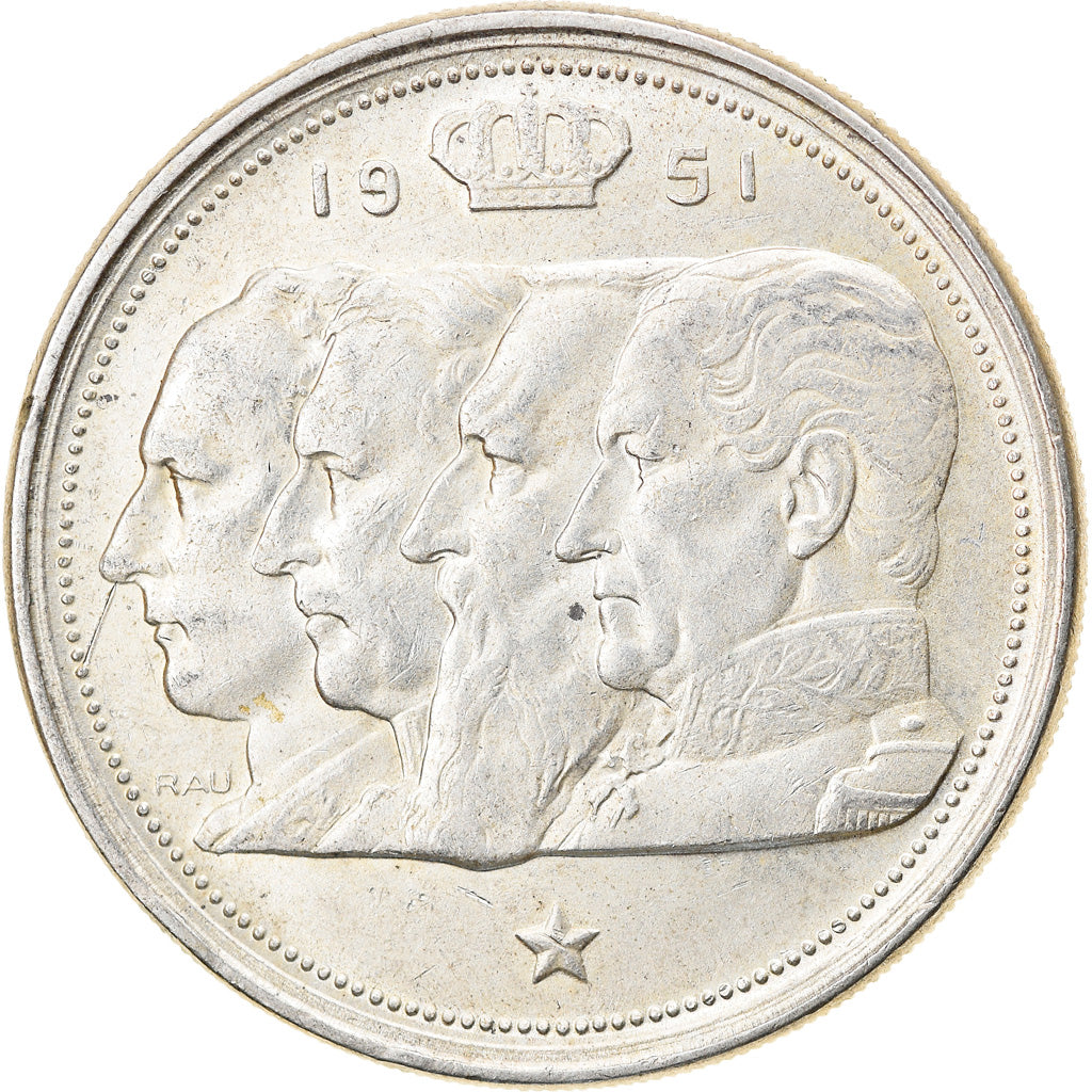 Monnaie, Belgique, 100 Francs, 100 Frank, 1951, SUP, Argent, KM:139.1