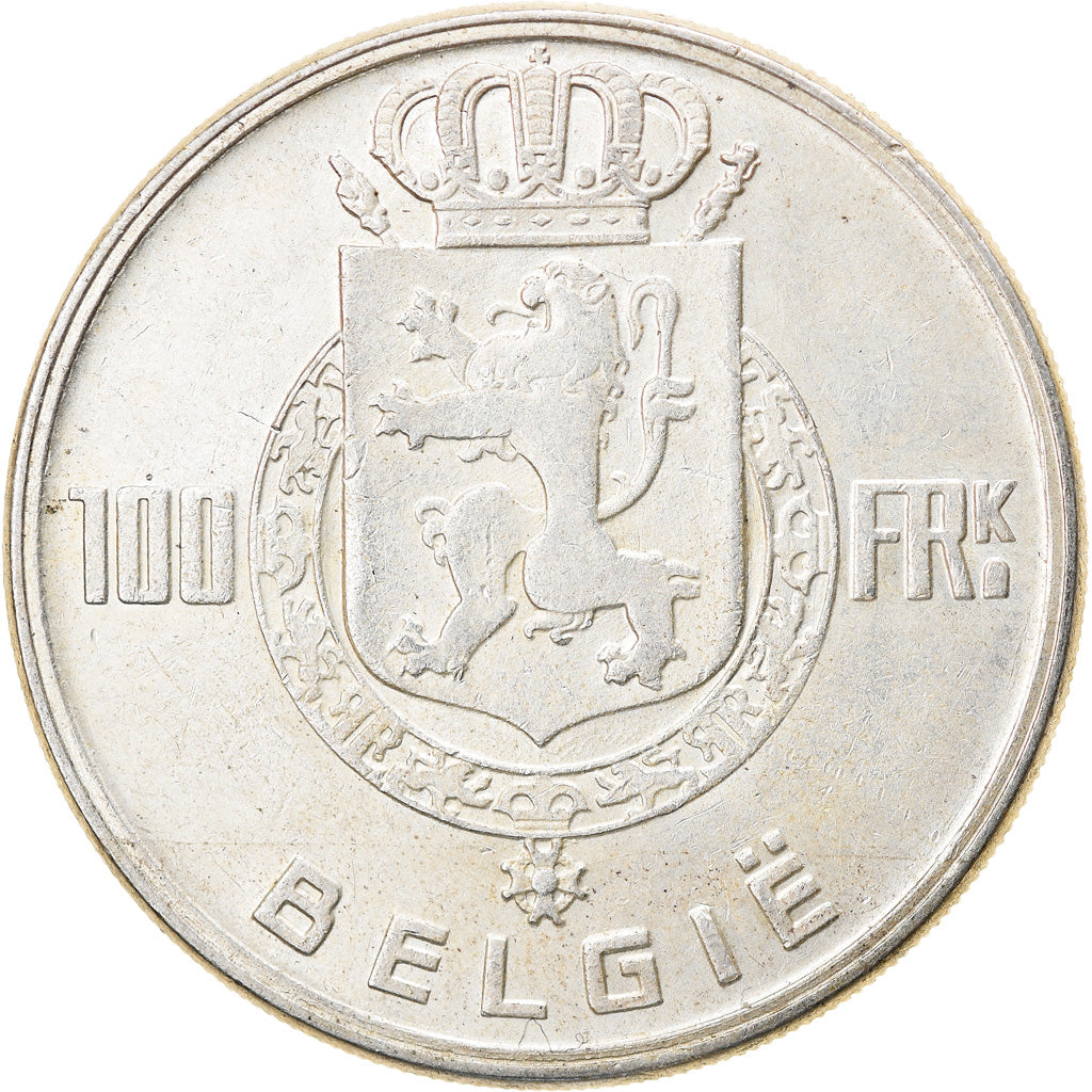 Monnaie, Belgique, 100 Francs, 100 Frank, 1951, SUP, Argent, KM:139.1