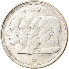 Coin, Belgium, 100 Francs, 100 Frank, 1951, EF(40-45), Silver, KM:139.1