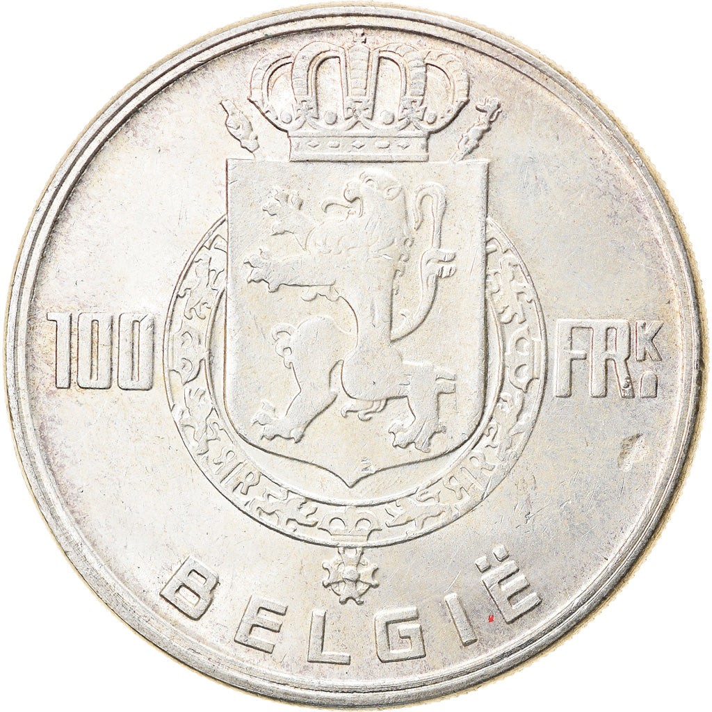 Coin, Belgium, 100 Francs, 100 Frank, 1951, EF(40-45), Silver, KM:139.1