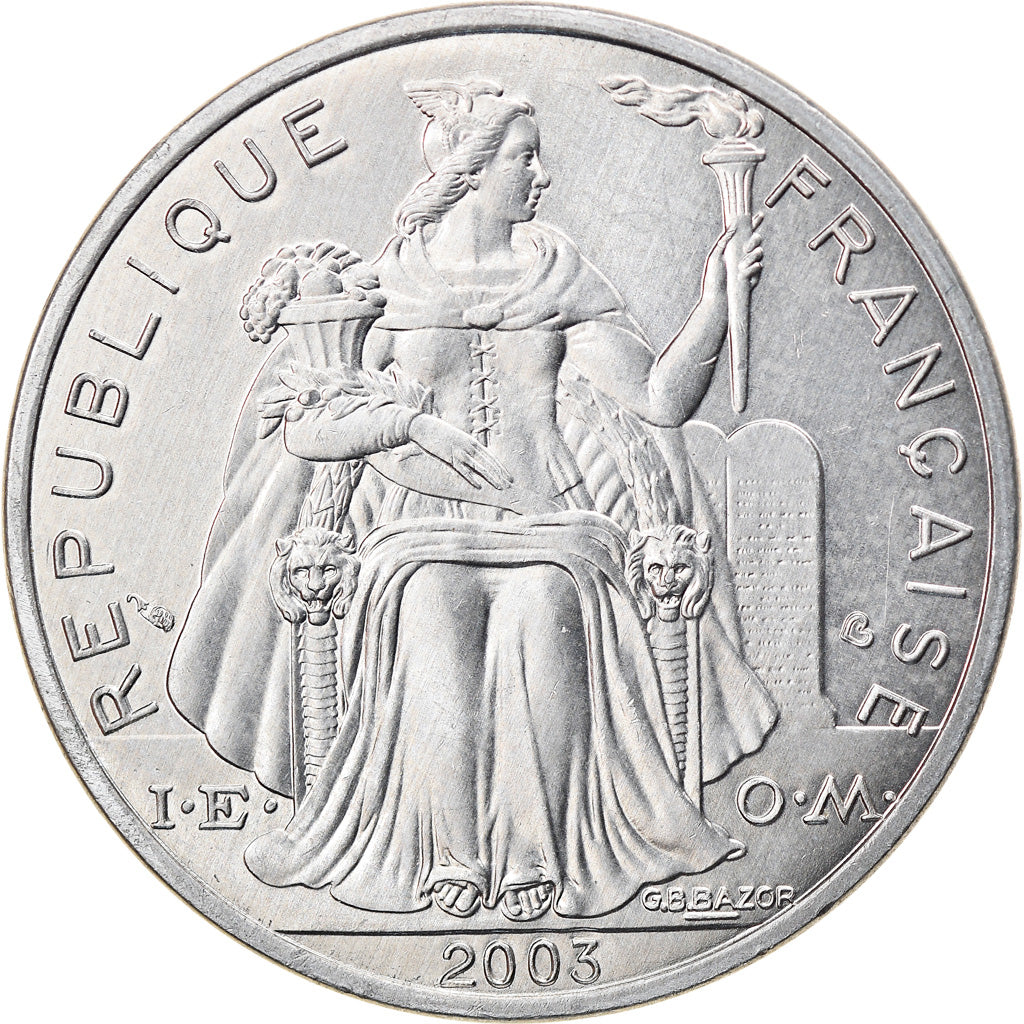 Moneta, Polinesia francese, 5 Francs, 2003, Paris, SPL+, Alluminio, KM:12