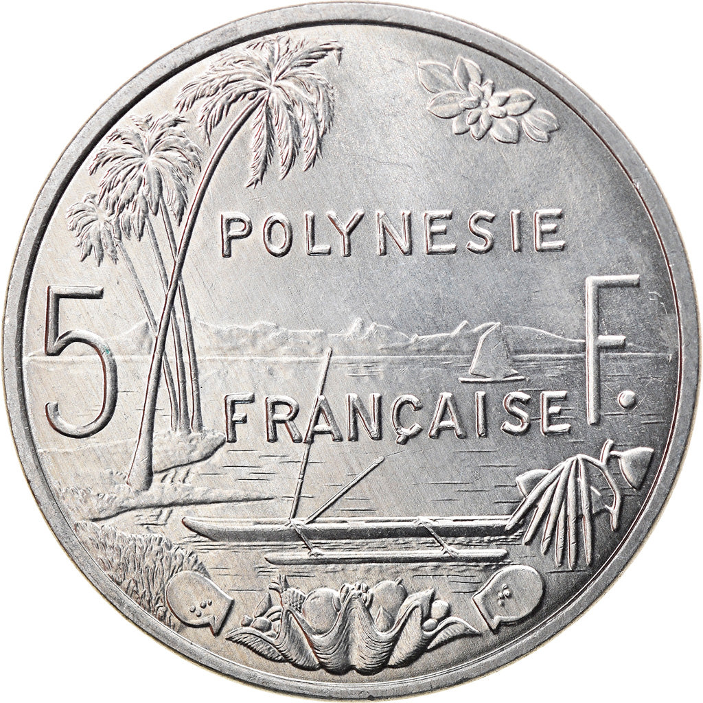 Moneta, Polinesia francese, 5 Francs, 2003, Paris, SPL+, Alluminio, KM:12