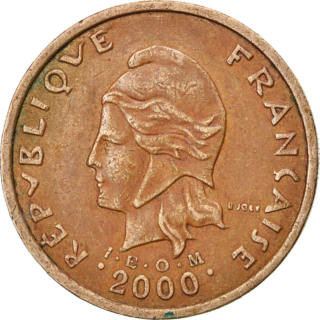 Coin, New Caledonia, 100 Francs, 2000, Paris, VF(30-35), Nickel-Bronze, KM:15
