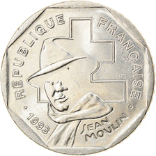 Moneta, Francia, Jean Moulin, 2 Francs, 1993, SPL, Nichel, KM:1062, Gadoury:548