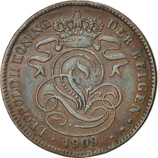 Coin, Belgium, 2 Centimes, 1909, VF(20-25), Copper, KM:36
