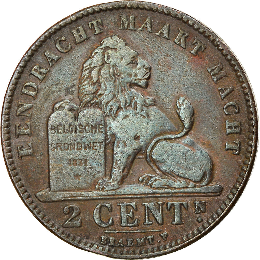 Coin, Belgium, 2 Centimes, 1909, VF(20-25), Copper, KM:36