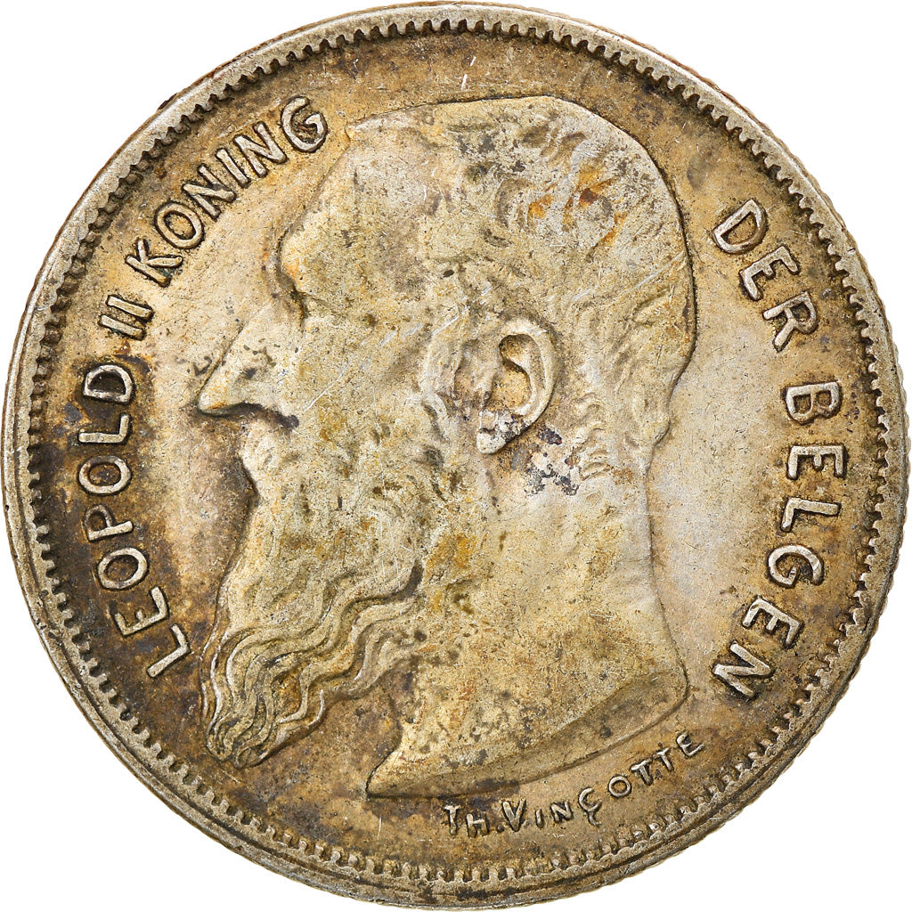 Moneta, Belgio, 2 Francs, 2 Frank, 1909, BB, Argento